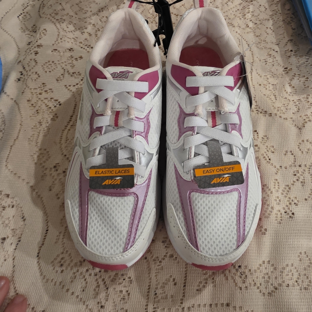 Avia Pink and White Athletic Shoes